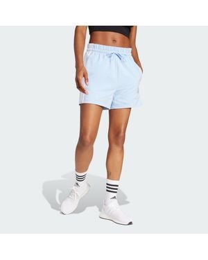 adidas Essentials 3-Stripes Cotton Shorts - Blue