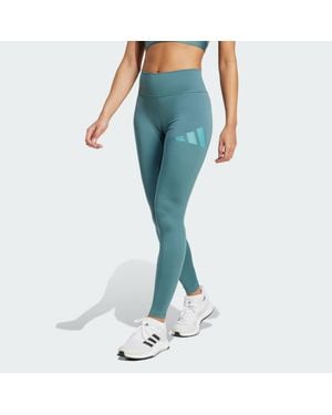adidas Train Essentials Big Logo Full-Length Leggings - Blue