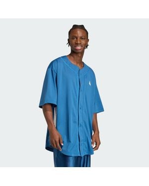 adidas Stadium Mesh Baseball Shirt - Blue