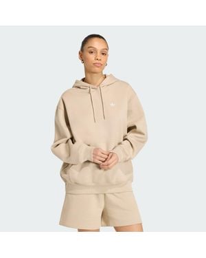 adidas Essentials Oversized Fleece Hoodie - Natural