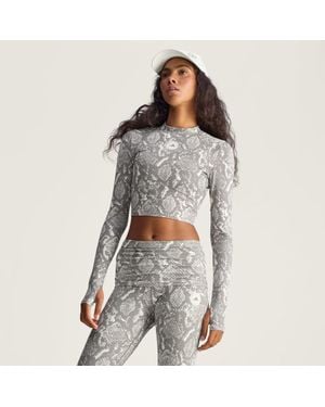 adidas By Stella Mccartney Training Longsleeve Crop Printed - Grey