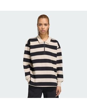 adidas Essentials Contemporary French Terry Longsleeve Polo - Black