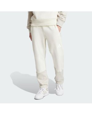 adidas All Szn French Terry Colourblock Trousers - Natural