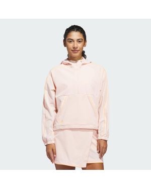 adidas Ultimate365 Seersucker Quarter-Zip Jacket - Pink
