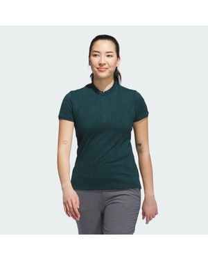 adidas Go-To Jacquard Short Sleeve Polo Shirt - Green