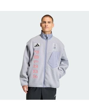 adidas Poc Xploric High Pile Fleece Jacket - Blue