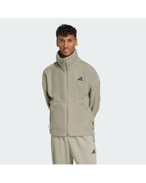 adidas Chaqueta City Tech High Pile Fleece Full-Zip - Gris