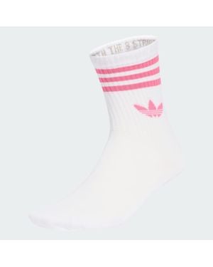 adidas 3-Stripes Crew Socks 3 Pairs - Pink