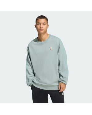 adidas Sudadera Estampada Lux Coffee Cafe Pour - Azul