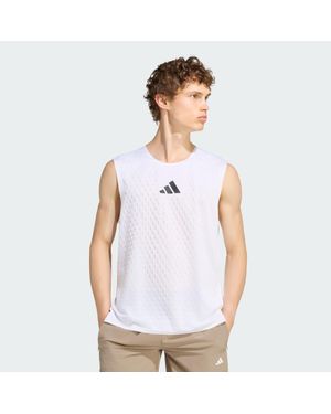 adidas Hybrid Elite Climacool+ 3D Race Tank Top - White