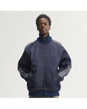 adidas Firebird Adicolor Raw Denim Track Top - Blue