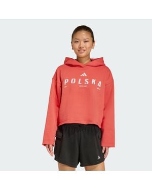adidas Poc Gfx Hoodie W - Red