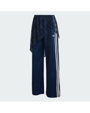 adidas 2In1 Firebird Loose Track Trousers With Lace Skirt - Blue