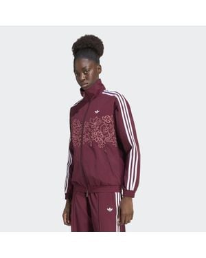 adidas Floral Gfx Firebird Loose Track Jacket - Purple