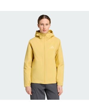 adidas Terrex Multi Essentials Climaproof Insulated Hooded Jacket - Yellow