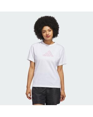 adidas Camiseta Estampada De Ginga Texturizada Con Logotipo Grande - Blanco