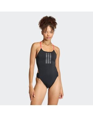adidas Ripstream 3-Streifen Tie Back Badeanzug - Schwarz