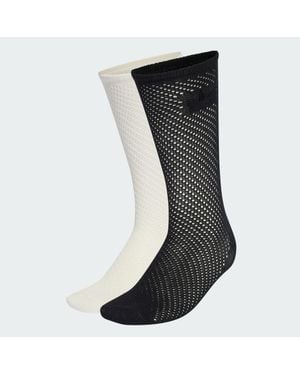 adidas Lifestyle Crochet Crew Socks 2 Pairs Kd8398 - Black