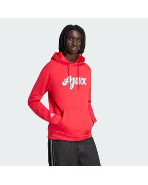 adidas Ajax Amsterdam Us Hoodie Sweatshirt - Red