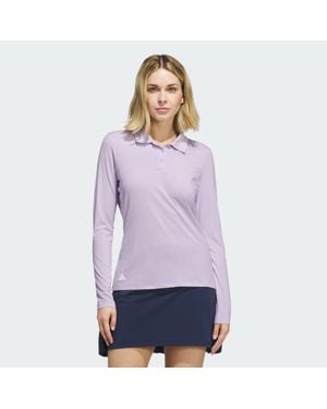 adidas Polo De Manga Larga Performance - Morado