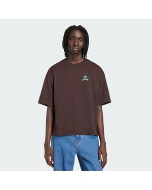 adidas Pixelated Burget Character Graphic T-Shirt - Brown