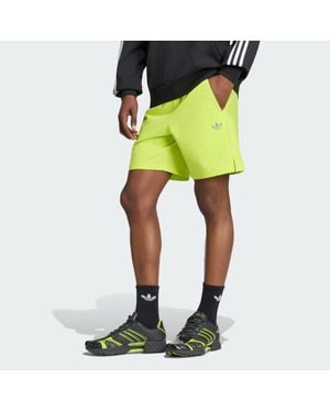 adidas Tech Trefoil Essentials Polyester Shorts - Yellow