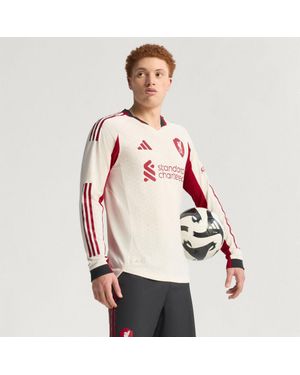 adidas Liverpool Fc 25/26 Long Sleeve Away Authentic Jersey - Red