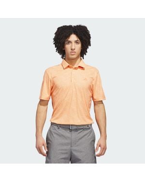 adidas Ultimate365 Feather Print Polo Shirt - Grey