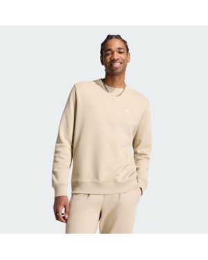 adidas Trefoil Essentials Crew French Terry Sweatshirt - Natural