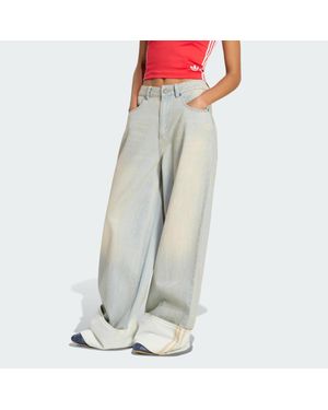 adidas Lifestyle Vintage Wide Leg Jeans Kw4517 - Grey