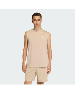 adidas Trefoil Essentials Sleeveless Tank Top - Natural