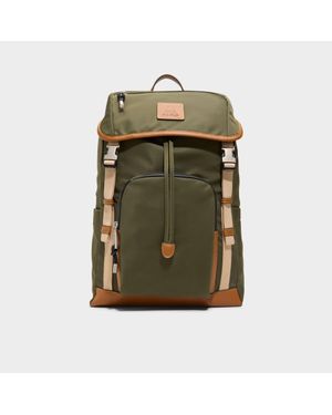 1946 vintage canvas and leather backpack Vintage Waxed Canvas Leather Backpack Men Hiking Camping Rucksack main image 0