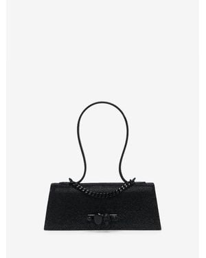 McQueen Jewelled Top Handle - Black