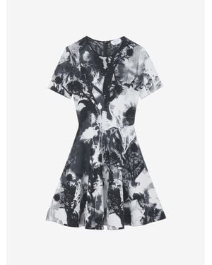 McQueen Floral Jacquard Mini Dress - White