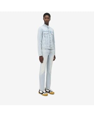 McQueen ストーンウォッシュド スリムフィット ジーンズ - ブルー
