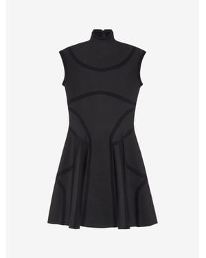 McQueen Anatomical Lines Knit Mini Dress - Black