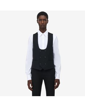 McQueen ダブルブレスト ウエストコート - ブラック