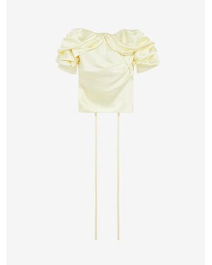 McQueen Off-The-Shoulder Draped Top - Red