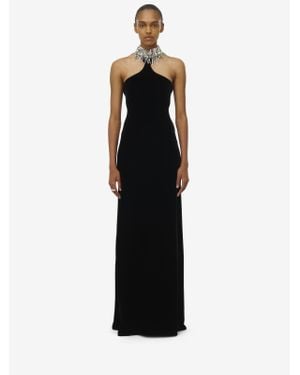 McQueen Embellished Maxi Dress - Black