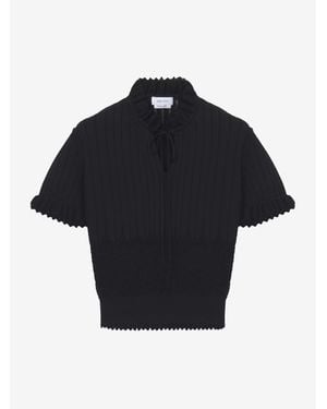 McQueen Pointelle Knit Top - Blue
