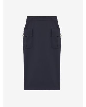 McQueen Pencil Skirt - Blue
