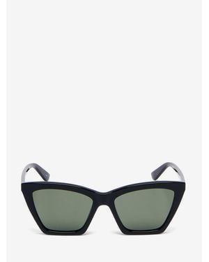 McQueen Spike Geometric Cat-Eye Sunglasses - Grey