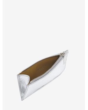 McQueen Mcqueen Sling Zip Card Holder - White