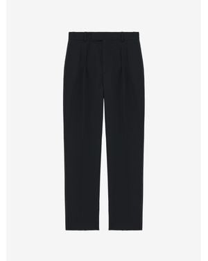 McQueen Pleat Detail Tuxedo Trousers - White