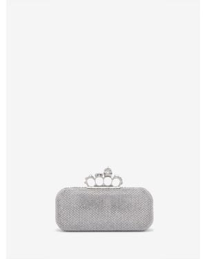 McQueen Long Knuckle Clutch - White