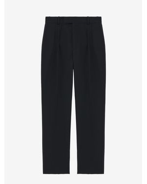 McQueen Pleat Detail Tuxedo Trousers - White