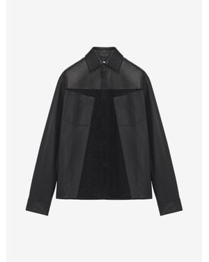 McQueen Leather Overshirt - Black