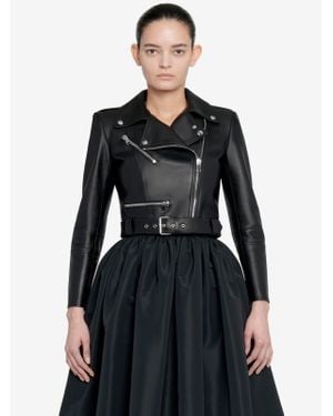 McQueen Leather Jacket - Black