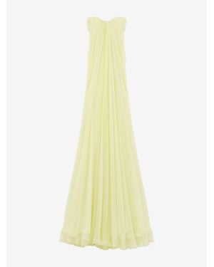 McQueen Bustier Evening Dress - Yellow