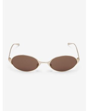 McQueen Neo Oval Sunglasses - Natural